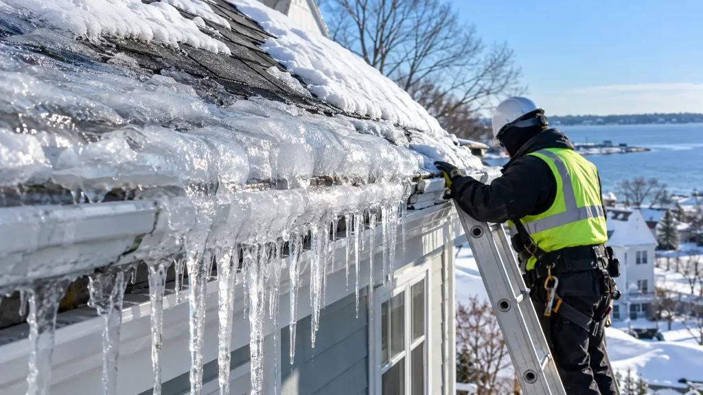 ice-dam-roof-inspection-peabody-ma-winter-over-the-top-roofing
